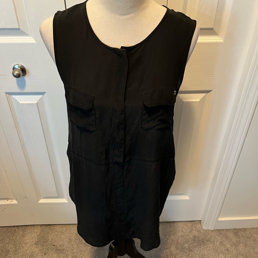 Monk and Lou size M 100% silk Sleeveless Black Women's Top